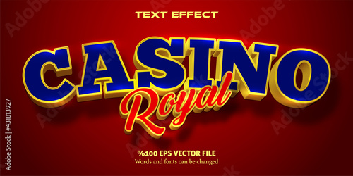 Livid text, serious style editable text effect: Casino Royal