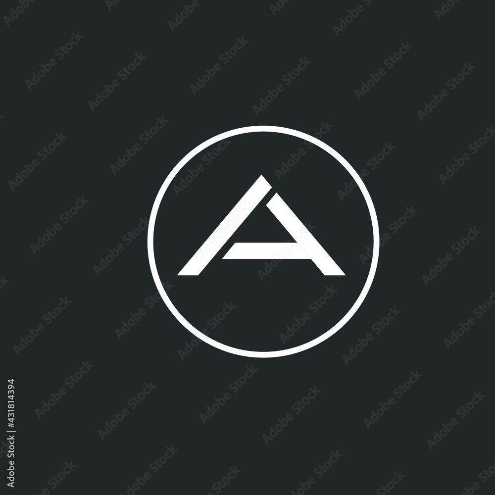 Creative Letter A Logo design vector llustration on black background Creative Letter A Logo design vector llustration on black background