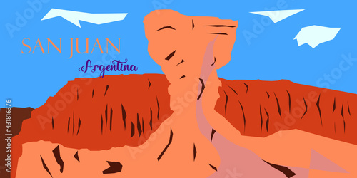 Illustration of the Province of San Juan, Argentina, with its name in Spanish.