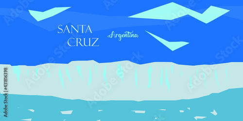 Illustration of the Province of Santa Cruz, Argentina, with its name in Spanish.