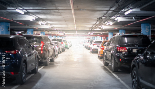 The public parking car building for passenger and traveller for car at the international airport.