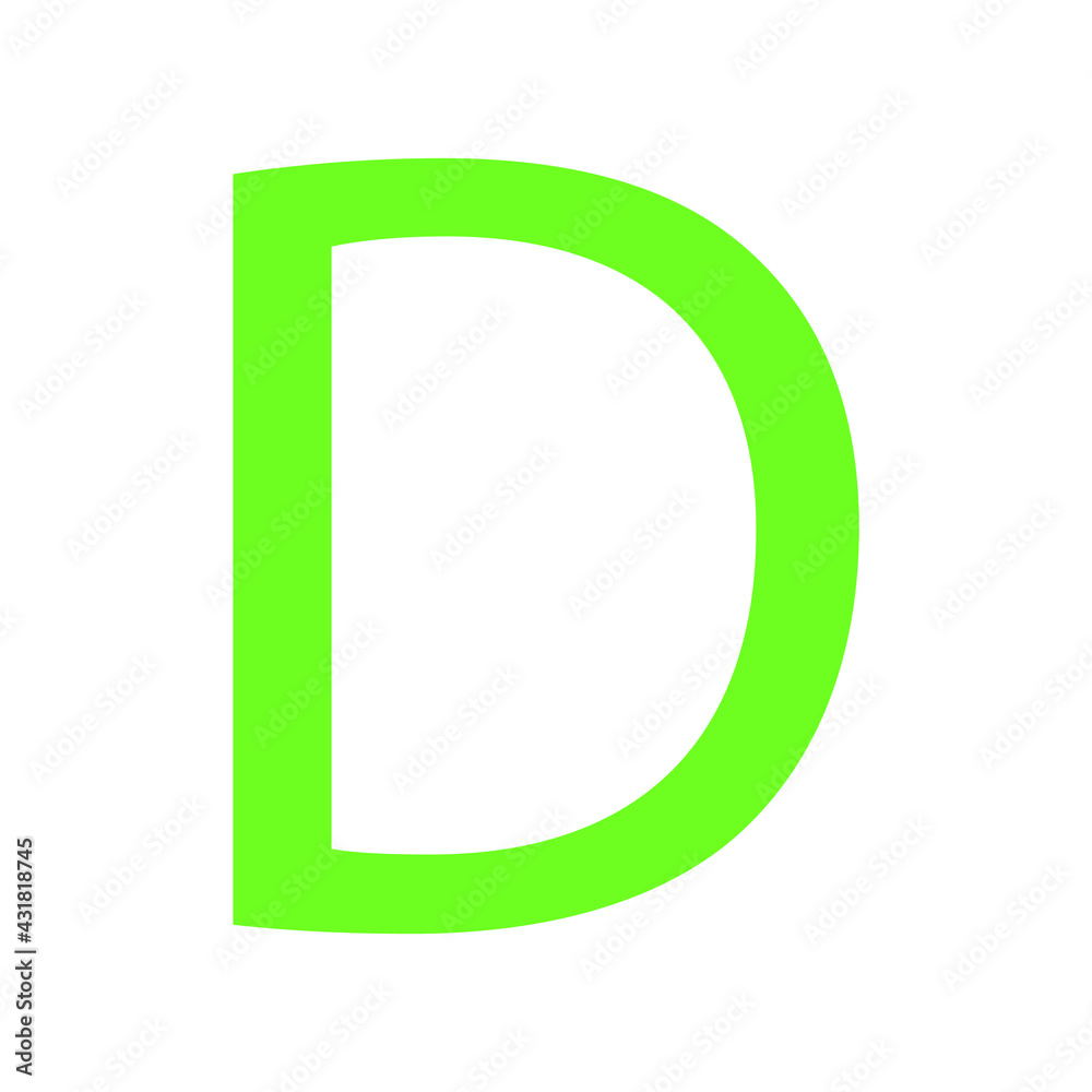 LETTER D SIMPLE CLIP ART VECTOR ILLUSTRATION LETTER D SIMPLE CLIP ART VECTOR ILLUSTRATION