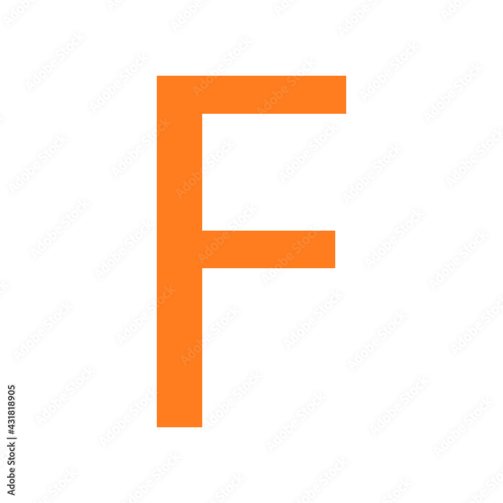 LETTER F SIMPLE CLIP ART VECTOR ILLUSTRATION LETTER F SIMPLE CLIP ART VECTOR ILLUSTRATION
