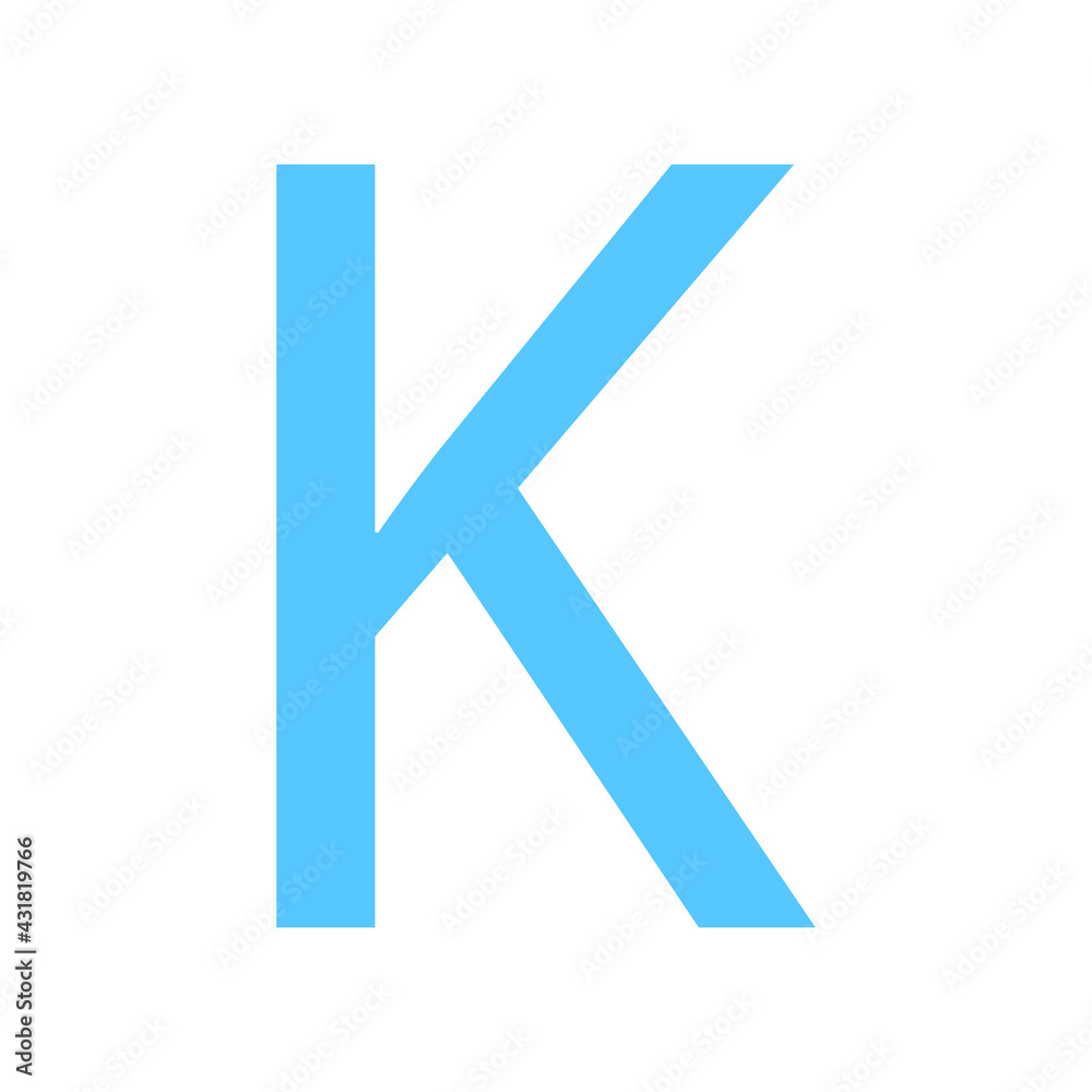 LETTER K SIMPLE CLIP ART VECTOR ILLUSTRATION LETTER K SIMPLE CLIP ART VECTOR ILLUSTRATION