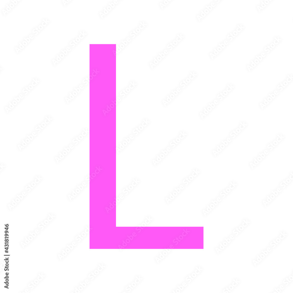 LETTER L SIMPLE CLIP ART VECTOR ILLUSTRATION LETTER L SIMPLE CLIP ART VECTOR ILLUSTRATION