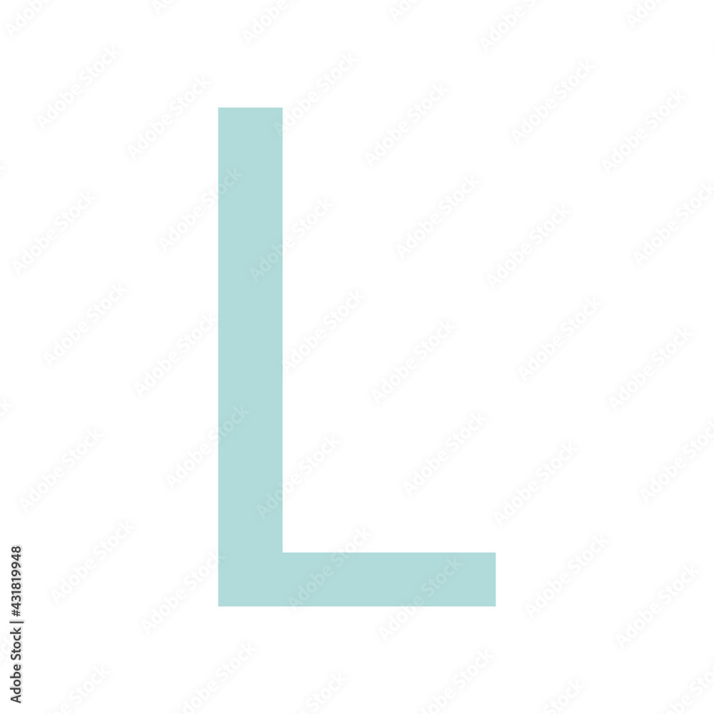 LETTER L SIMPLE CLIP ART VECTOR ILLUSTRATION LETTER L SIMPLE CLIP ART VECTOR ILLUSTRATION