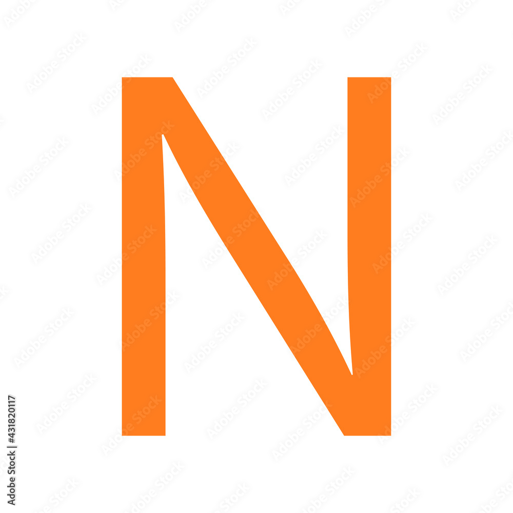 LETTER N SIMPLE CLIP ART VECTOR ILLUSTRATION LETTER N SIMPLE CLIP ART VECTOR ILLUSTRATION