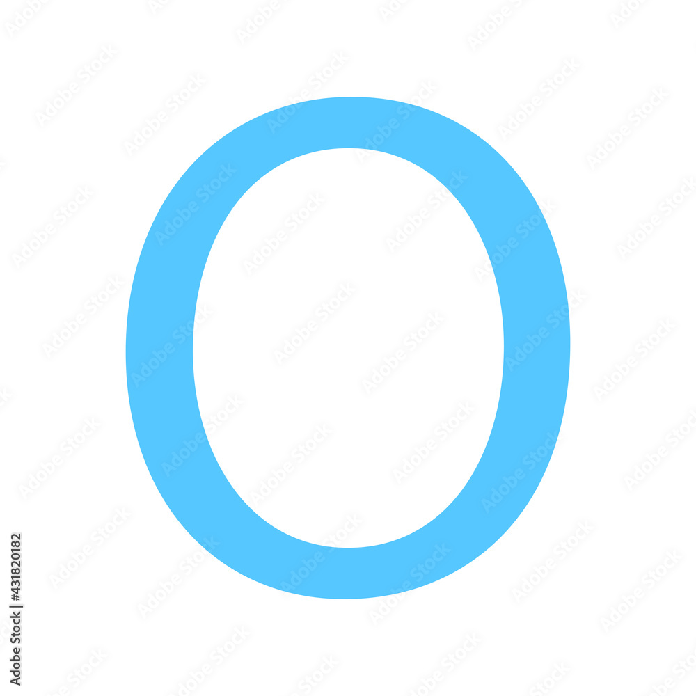 LETTER O SIMPLE CLIP ART VECTOR ILLUSTRATION LETTER O SIMPLE CLIP ART VECTOR ILLUSTRATION