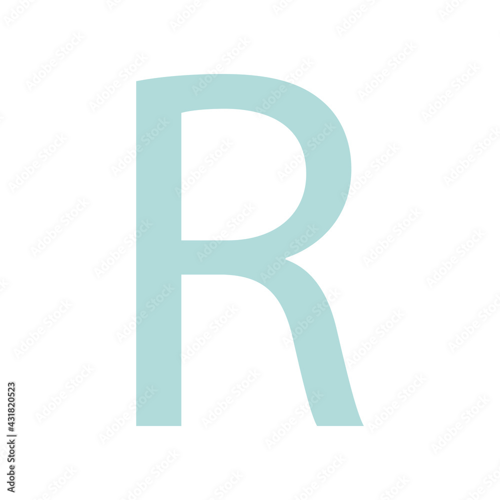 LETTER R SIMPLE CLIP ART VECTOR ILLUSTRATION LETTER R SIMPLE CLIP ART VECTOR ILLUSTRATION