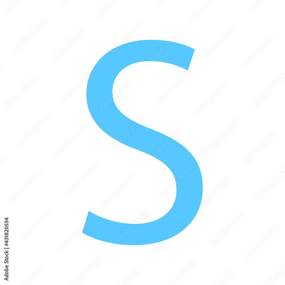 LETTER S SIMPLE CLIP ART VECTOR ILLUSTRATION LETTER S SIMPLE CLIP ART VECTOR ILLUSTRATION