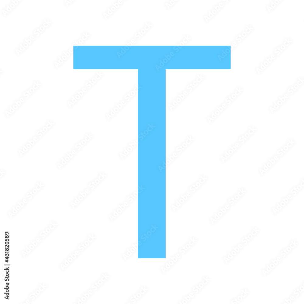 LETTER T SIMPLE CLIP ART VECTOR ILLUSTRATION LETTER T SIMPLE CLIP ART VECTOR ILLUSTRATION