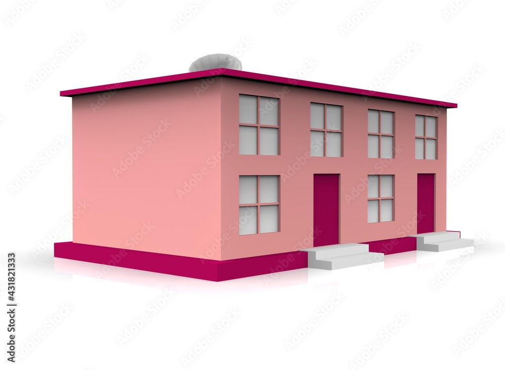 Isometric icon or infographic element representing low poly factory building, warehouse 3d-illustration 3d-rendering Isometric icon or infographic element representing low poly factory building, warehouse 3d-illustration 3d-rendering