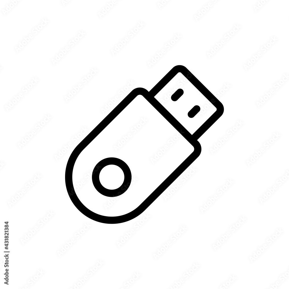 USB Vector Outline Icon. Data Storage Symbol EPS 10 FIle USB Vector Outline Icon. Data Storage Symbol EPS 10 FIle