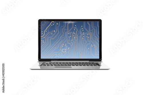 laptop isolated on white background