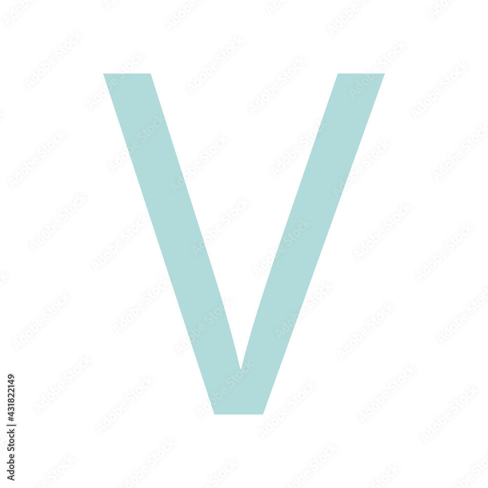 LETTER V SIMPLE CLIP ART VECTOR ILLUSTRATION LETTER V SIMPLE CLIP ART VECTOR ILLUSTRATION