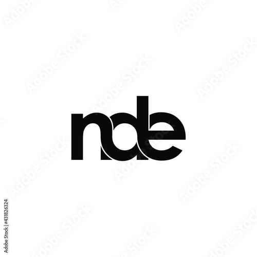 nde letter original monogram logo design