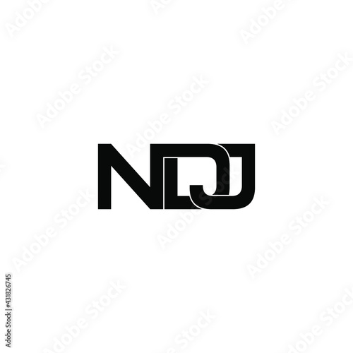 ndj letter original monogram logo design © ahmad ayub prayitno