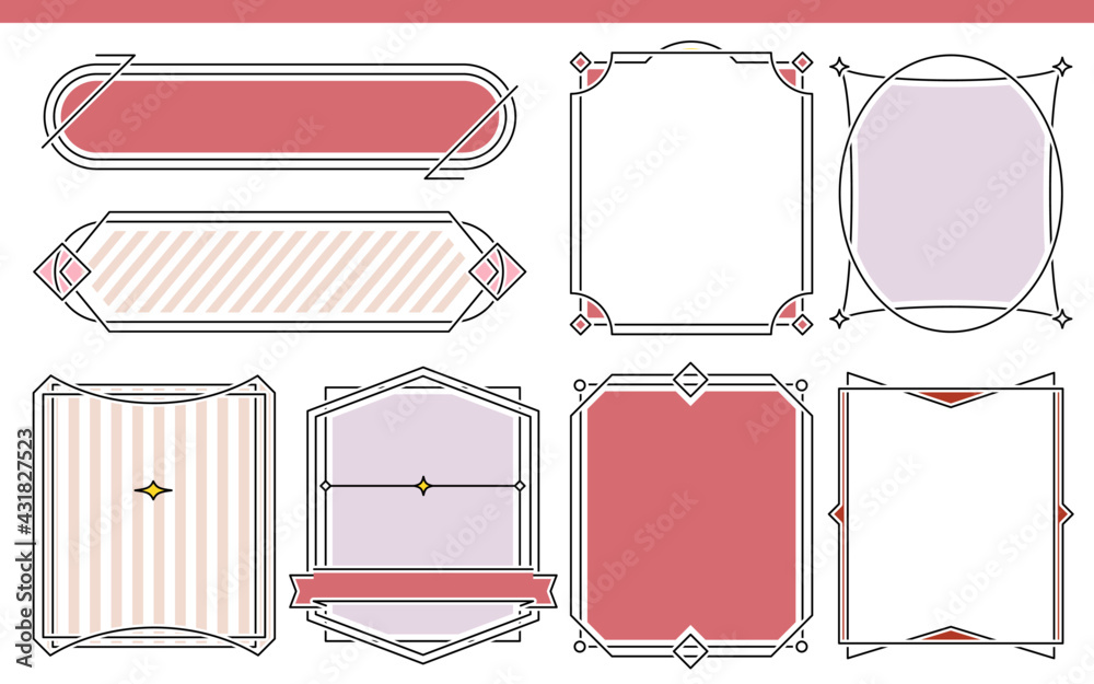シンプルデザイン タイトル枠 Stock Vector Adobe Stock