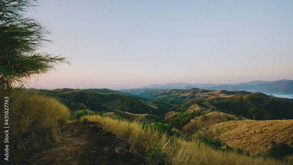 Obraz premium Travel on a high peak.