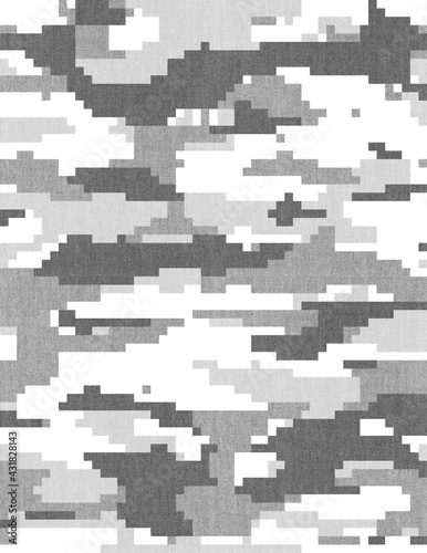 Pixelated Military Camouflage Print Template.