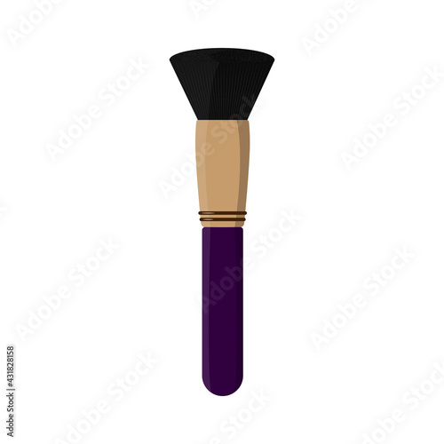 Powder brush. Flat vector illustration