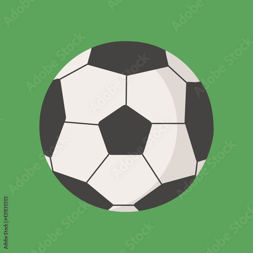 Soccer ball as a sport on a green background for web design or print