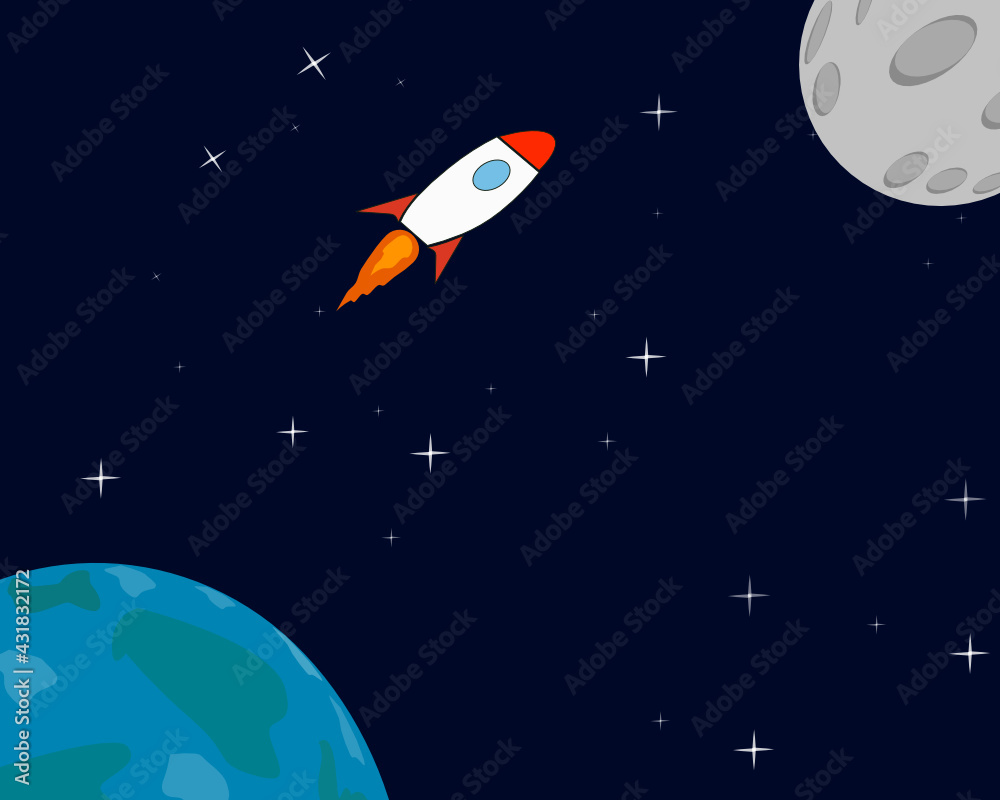 Art launch rocket with sky space. Startup concept.
Art launch rocket with sky space. Startup concept.