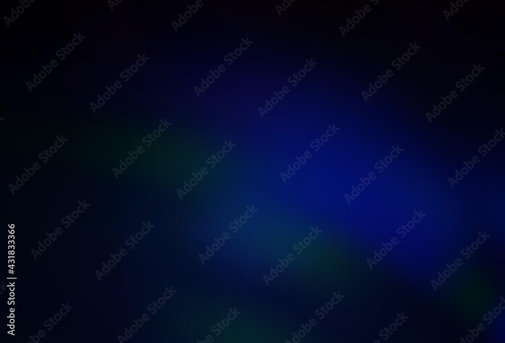 Dark BLUE vector colorful blur backdrop.