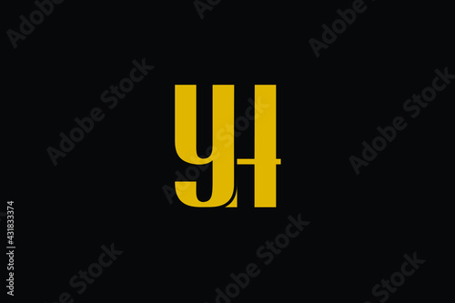 yh lettering minimalist monogram logo