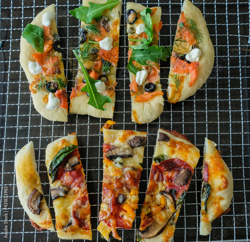 Design and bake your own meals at home / Homemade Pizza / Great for party for family children and adults birthdays. Everything make your own including your choice of ingredients and flavors photo