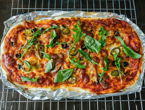 Design and bake your own meals at home / Homemade Pizza / Great for party for family children and adults birthdays. Everything make your own including your choice of ingredients and flavors photo