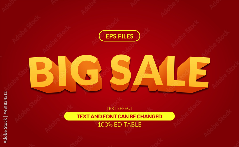 big sale super promotion discount banner editable text effect. eps file vector