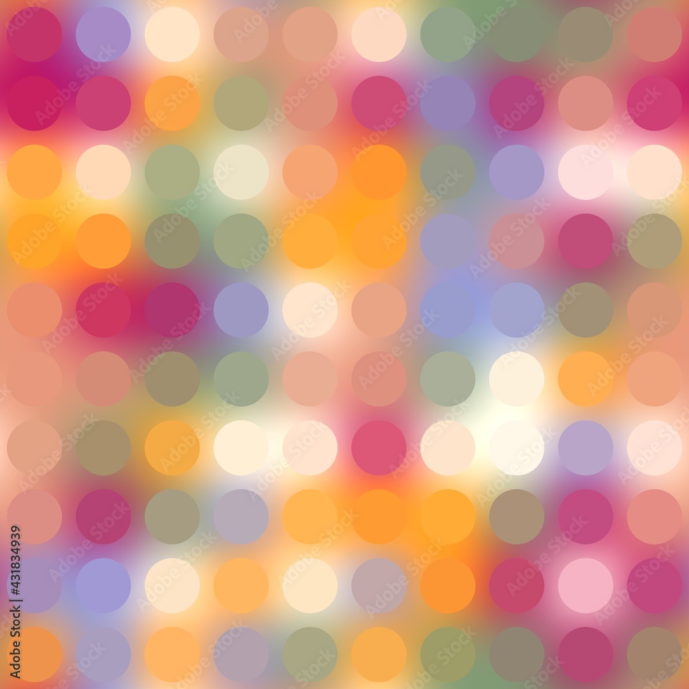 Seamless pattern or grid of circle dots on blurry gradient background for print. High quality illustration. Retro disco effect. Dynamic vintage glow. Abstract pattern for surface design print. Seamless pattern or grid of circle dots on blurry gradient background for print. High quality illustration. Retro disco effect. Dynamic vintage glow. Abstract pattern for surface design print.