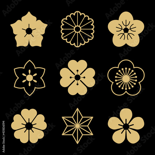 Traditional Japanese symbols and patterns