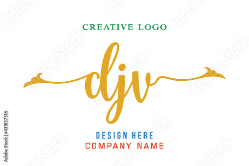 DJV lettering logo is simple, easy to understand and authoritative photo