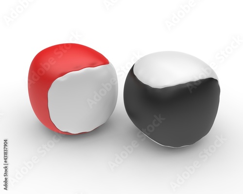 Promotional Kick Ball Hacky Sack Kids Toy For Mockup, 3d render illustration.