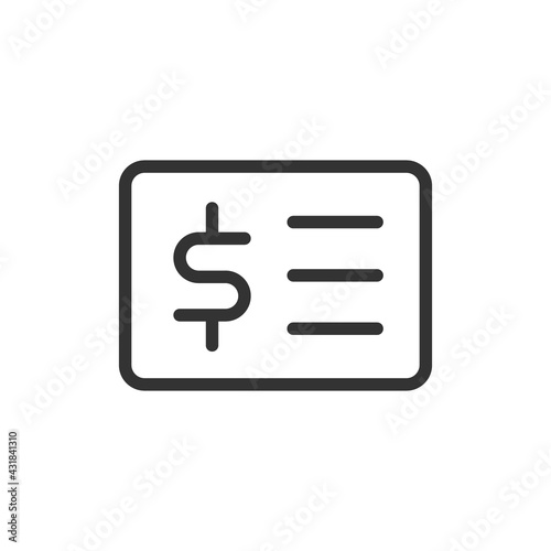 Income minimal line icon.