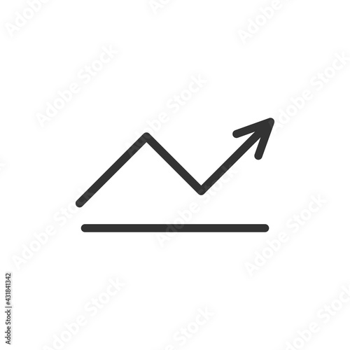 Income line icon, sign or symbol.