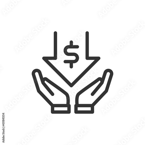Vector income line icon.