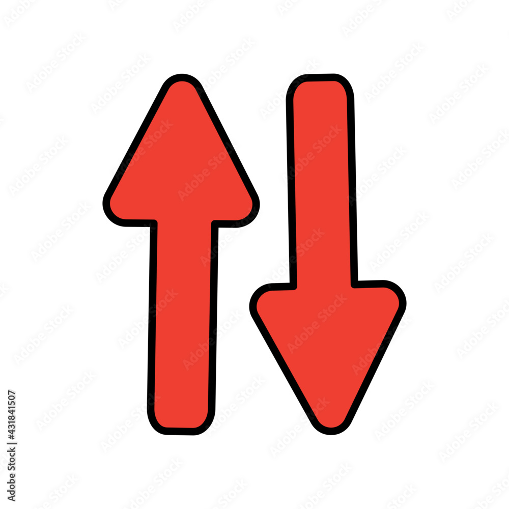 Flat design icon of refresh arrows Flat design icon of refresh arrows