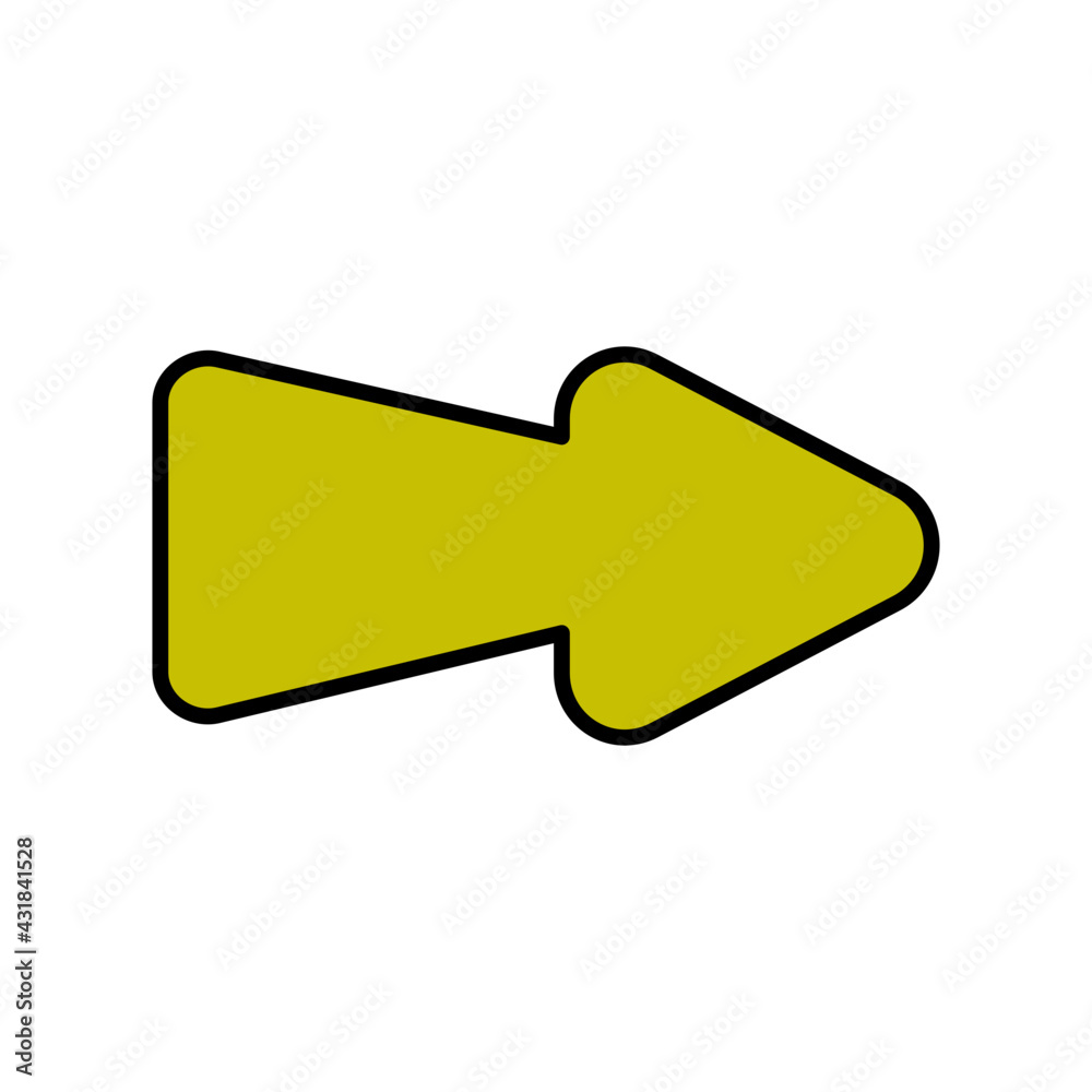 Editable flat design of right arrow Editable flat design of right arrow