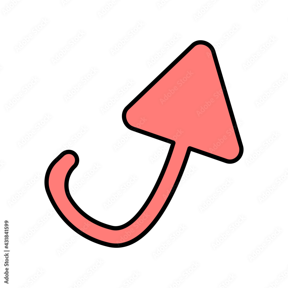 A unique design of right upward arrow A unique design of right upward arrow
