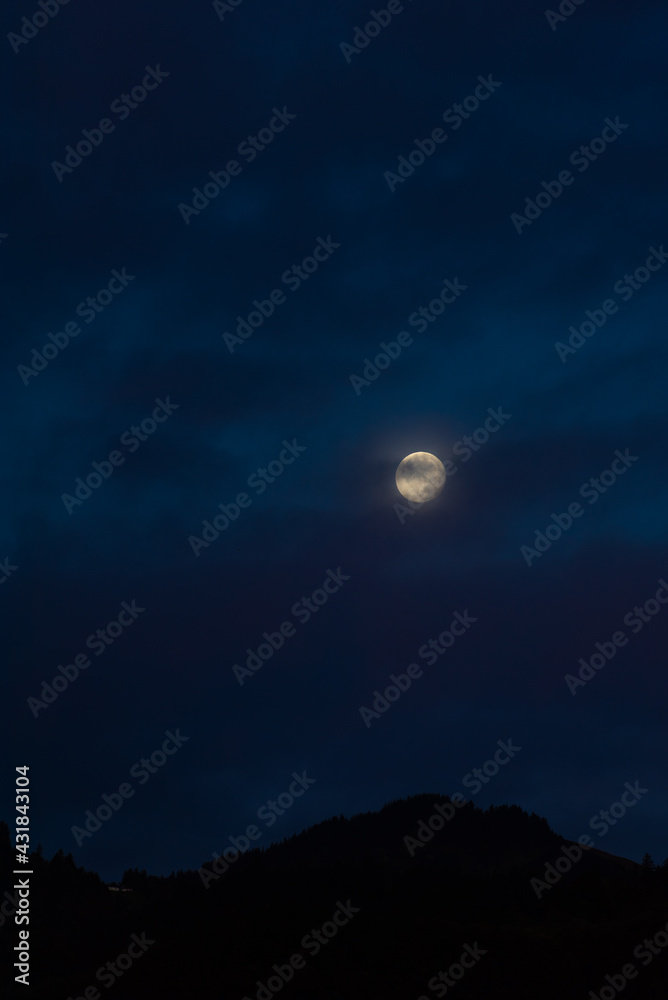 sky with moon and clouds