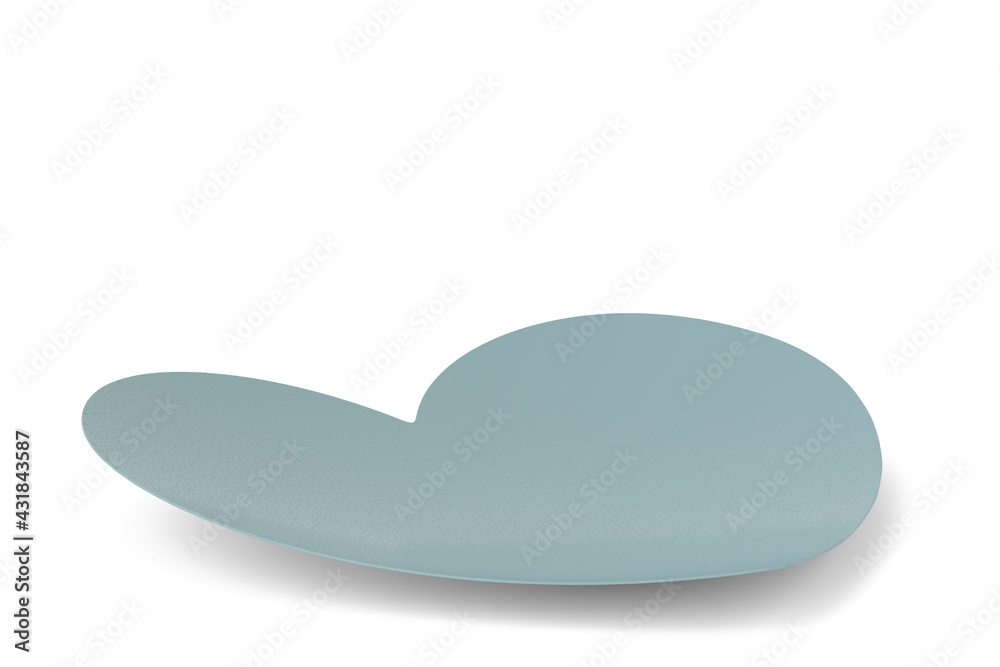 Heart shaped plate on white background. 3D rendering. 3D illustration. Heart shaped plate on white background. 3D rendering. 3D illustration.