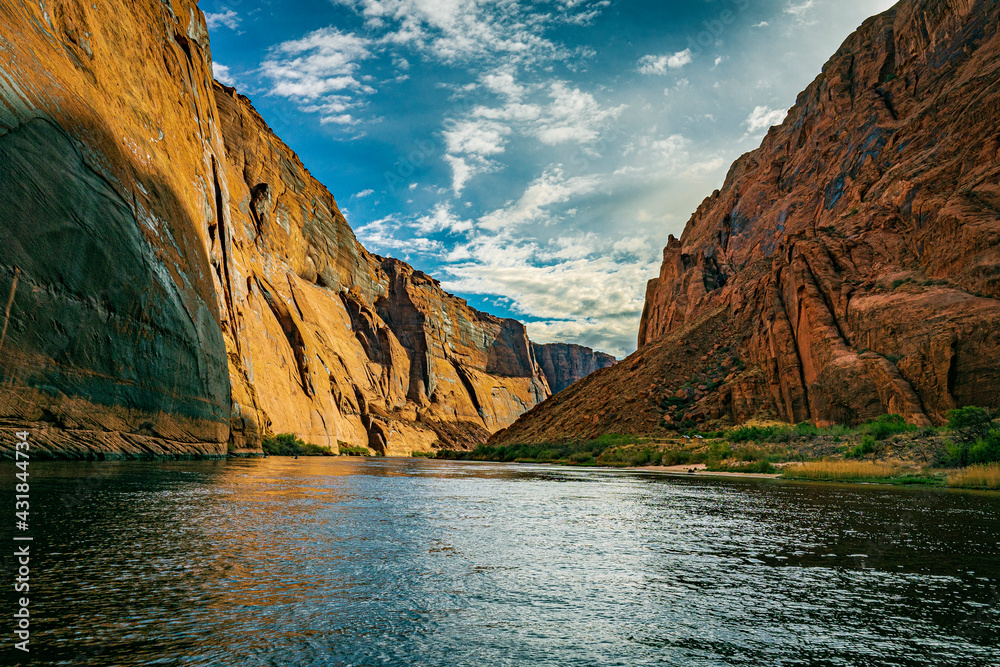 Cliffs line the Colorado River near Glen Canyon