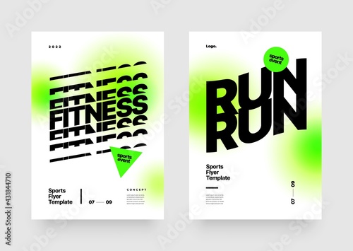 Poster template design for sports event. Sport background.