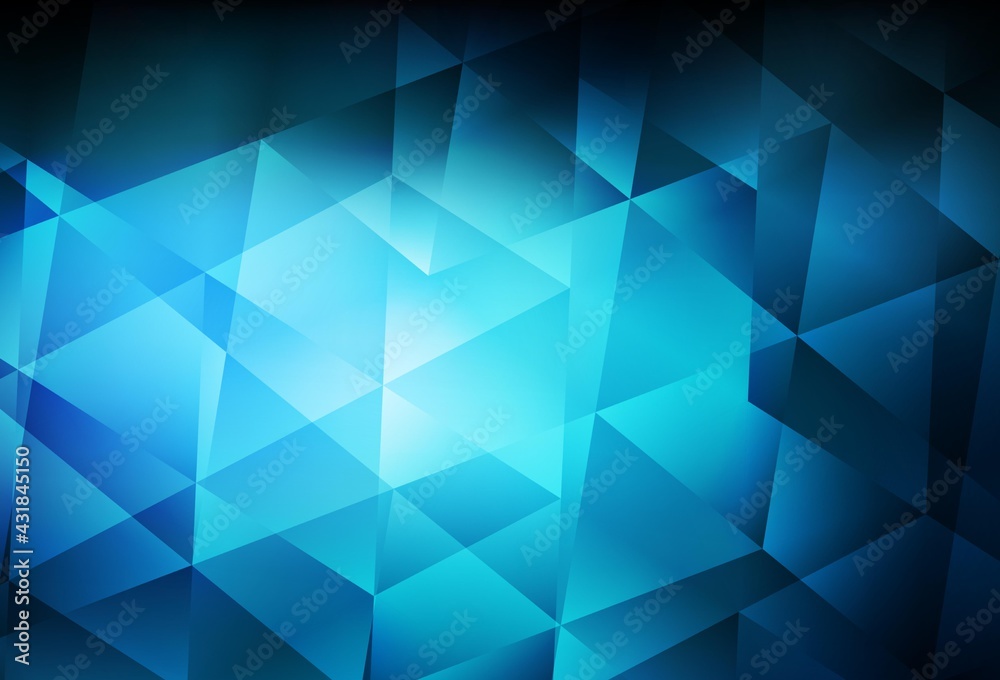 Dark BLUE vector polygon abstract layout. Dark BLUE vector polygon abstract layout.