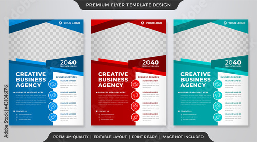 business flyer template design with modern style