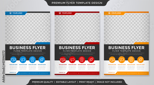business flyer template design with modern style