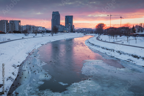 Colorful sunset in Rzeszow photo